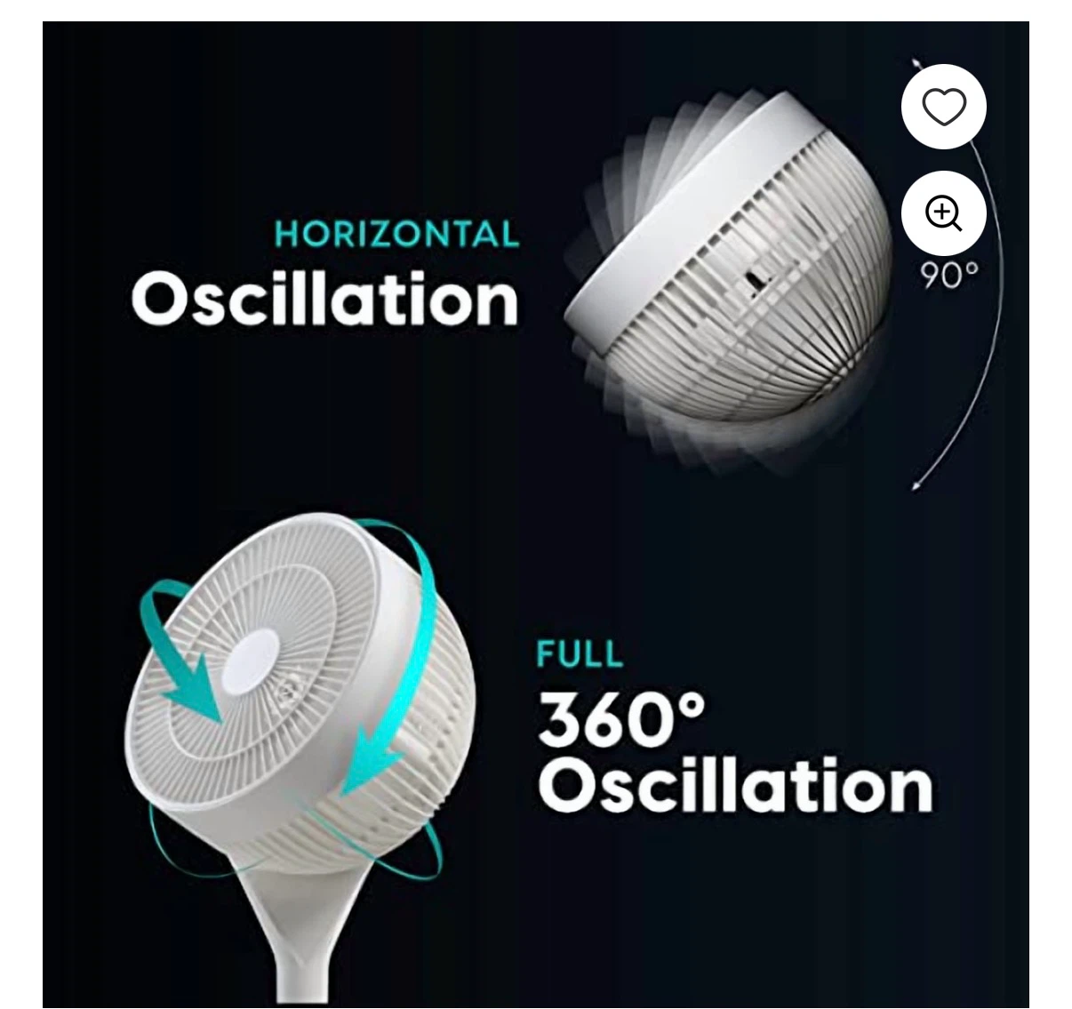 WOOZOO 360° Pedestal Fan with Remote - photo 3