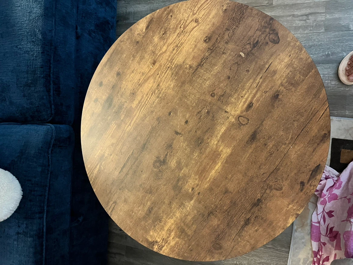Round Wood Coffee Table - photo 2