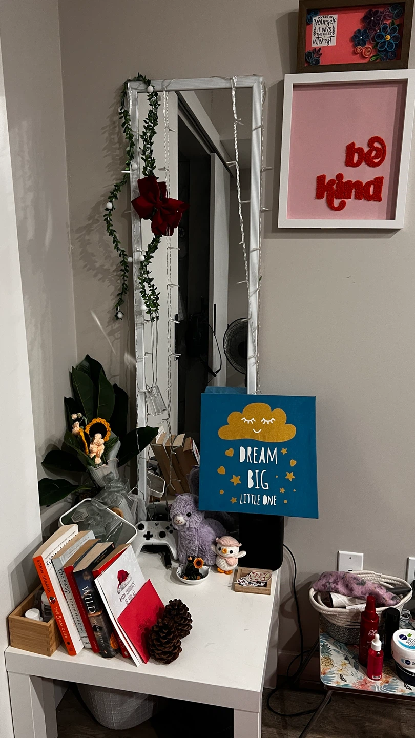 Ikea Table + Full size mirror