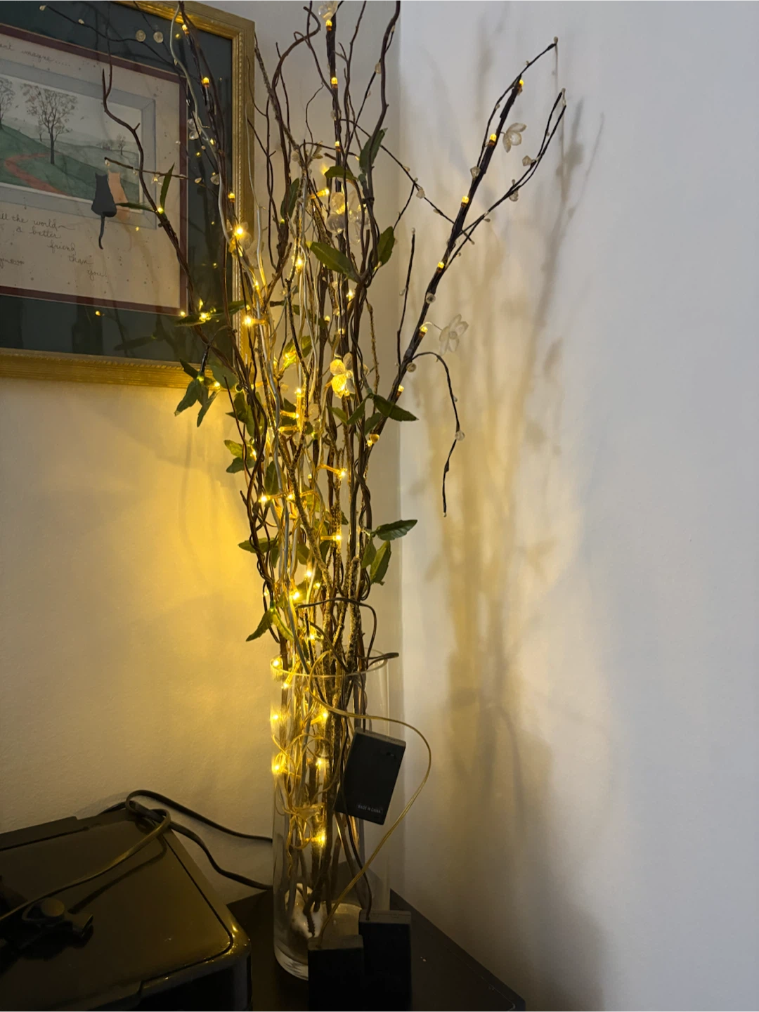 Decorative Lighted Twig Branch Vase