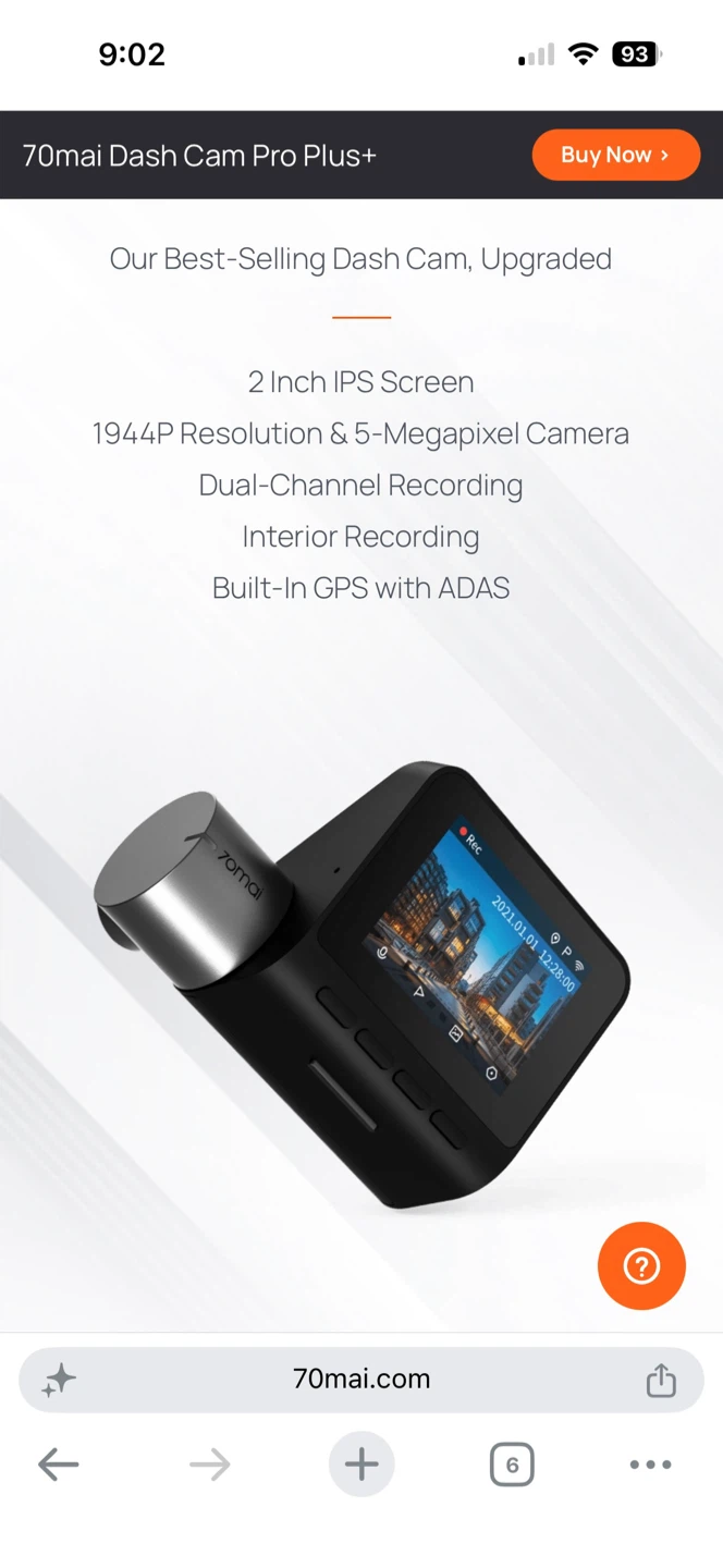 70mai Dash Cam A500S with 128GB MicroSD Card - photo 5
