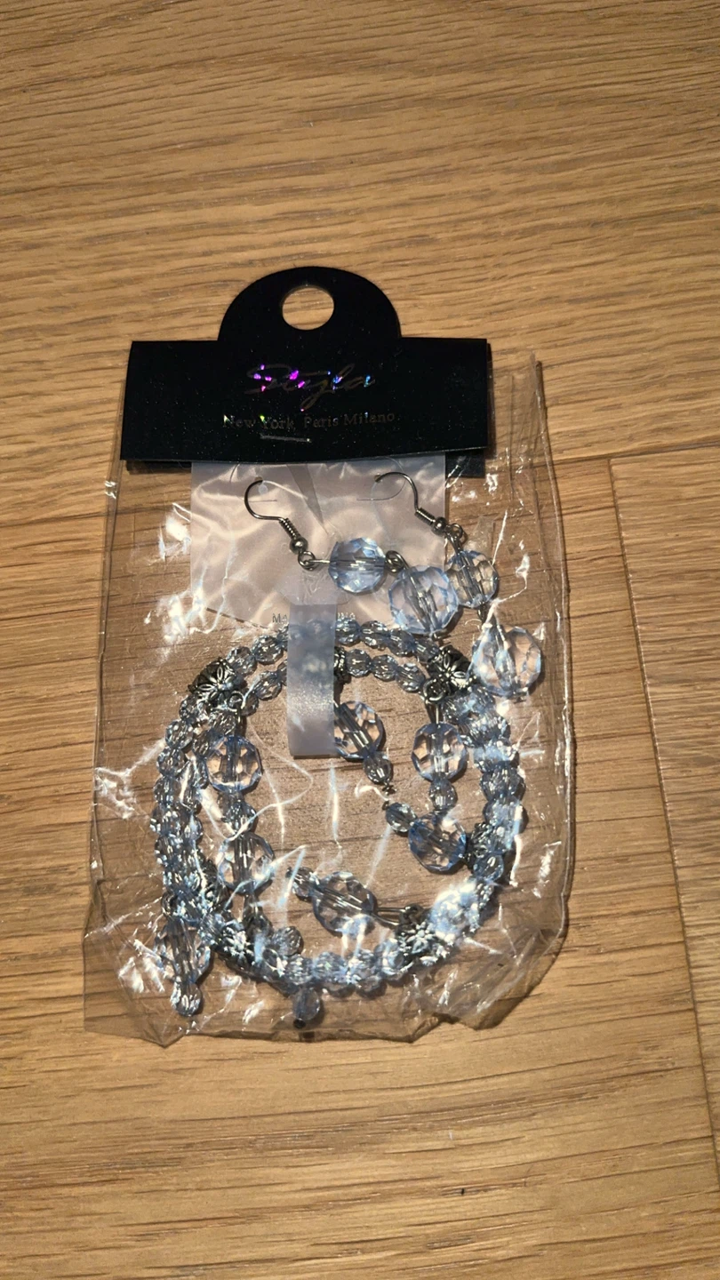 Beaded Necklace and Earrings Set