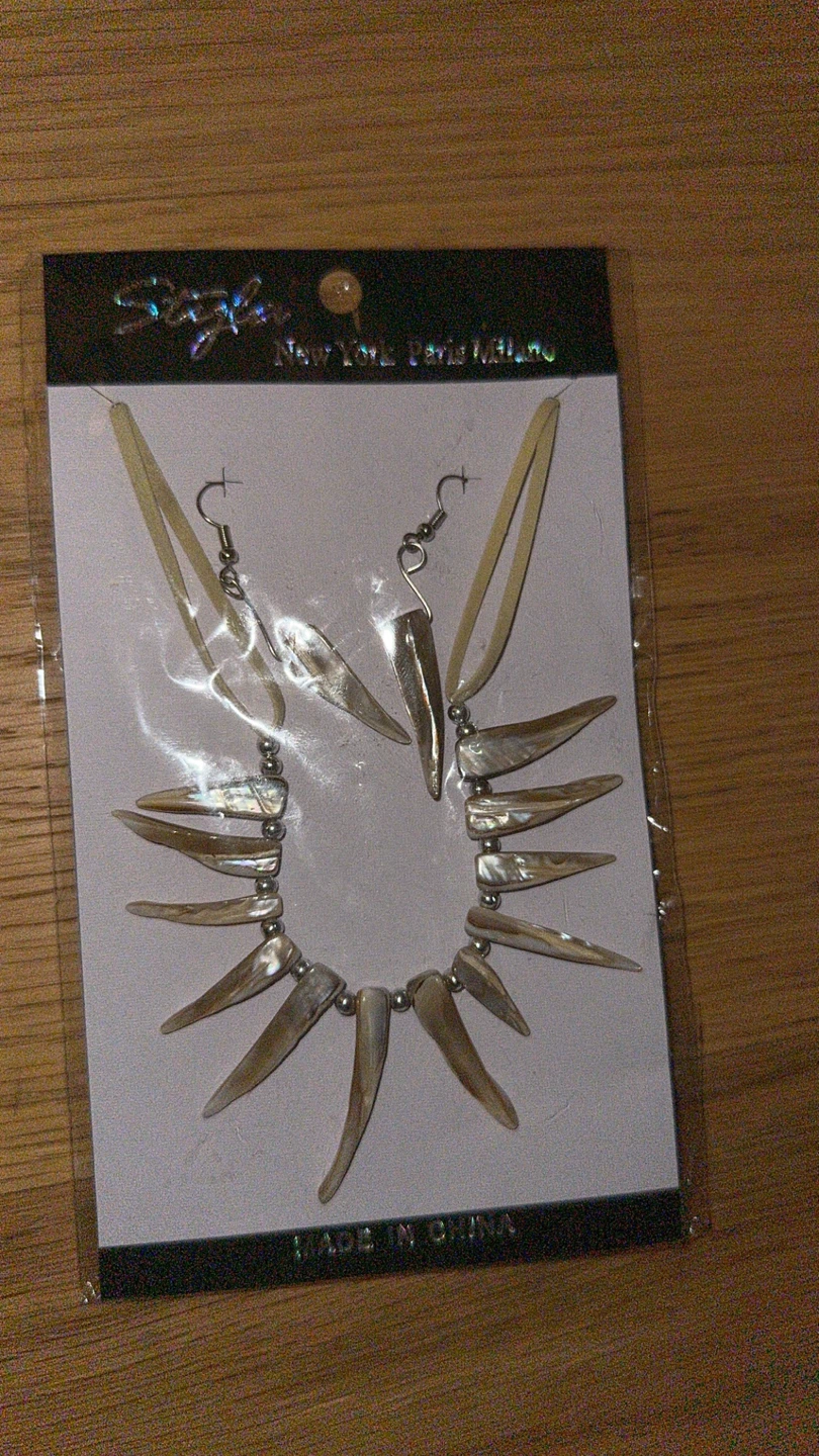 Seashell Necklace and Earring Set