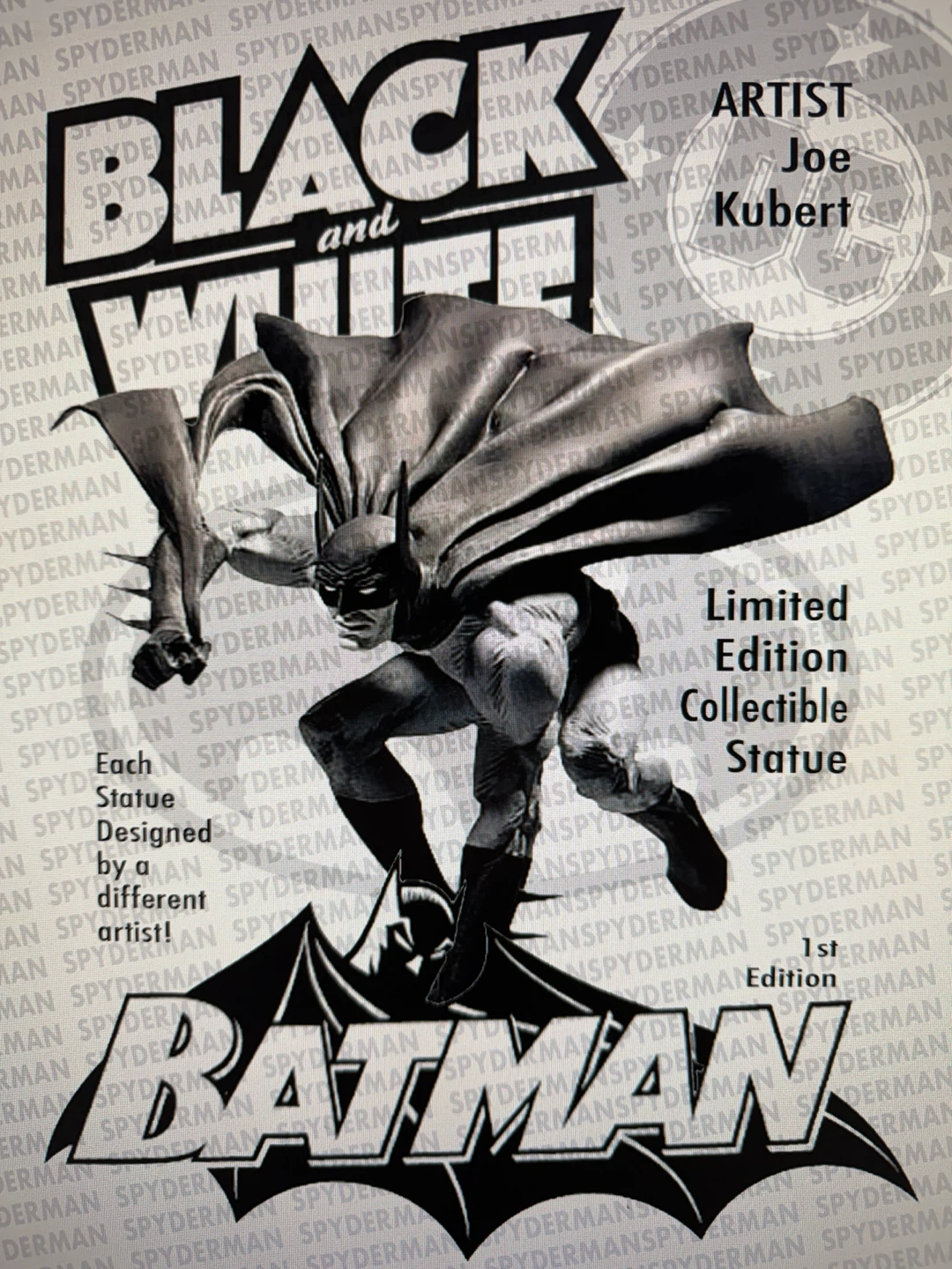 DC Direct Batman Black and White Statue by Joe Kubert