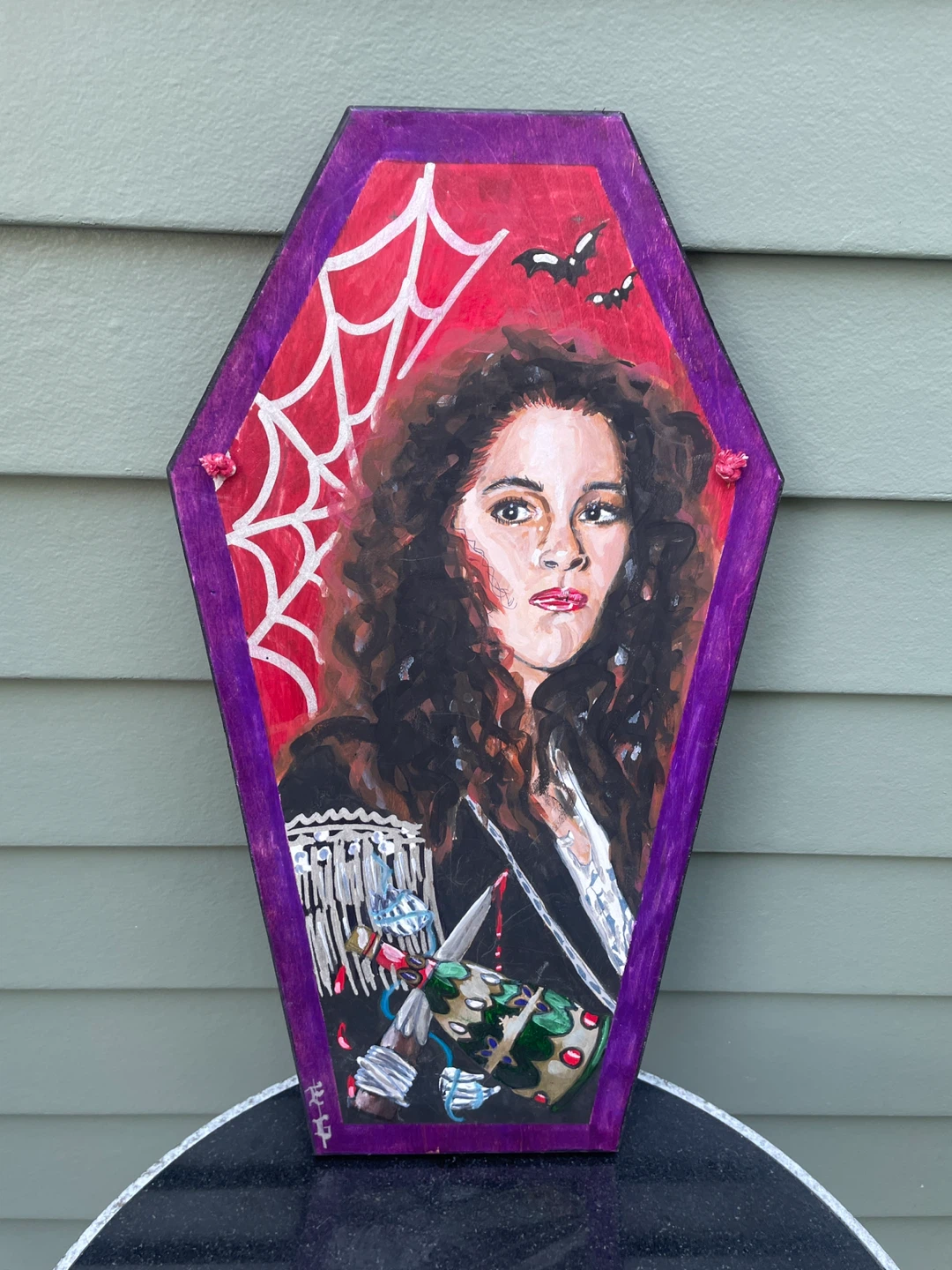 Lost Boys Star Jami Gertz Vampire Coffin Painting - photo 2