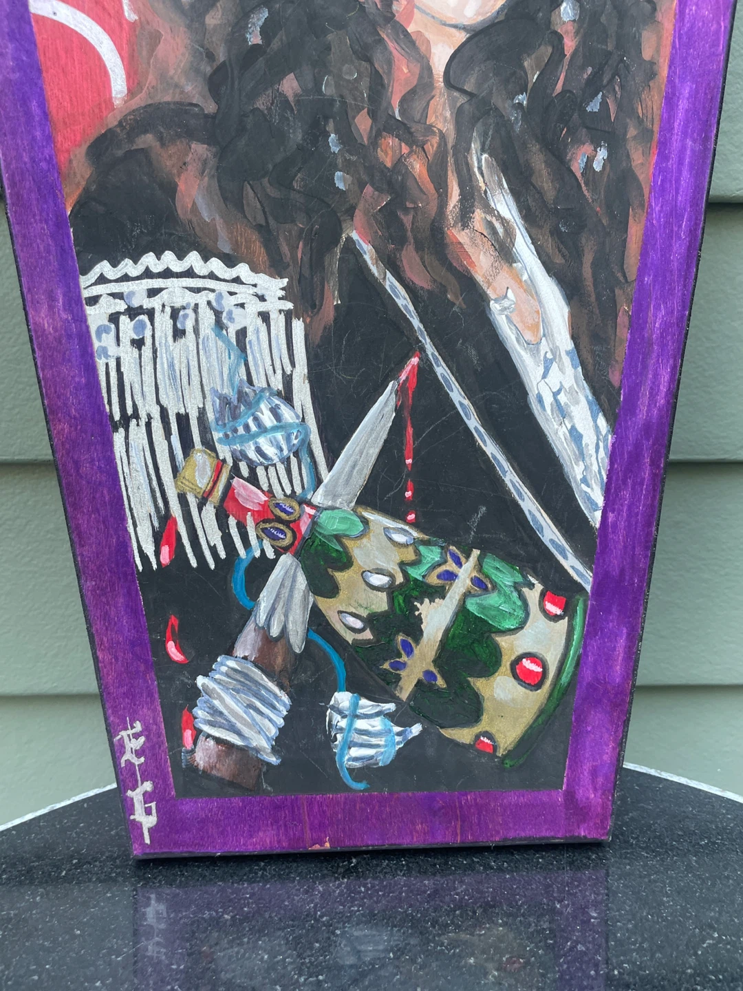 Lost Boys Star Jami Gertz Vampire Coffin Painting - photo 5