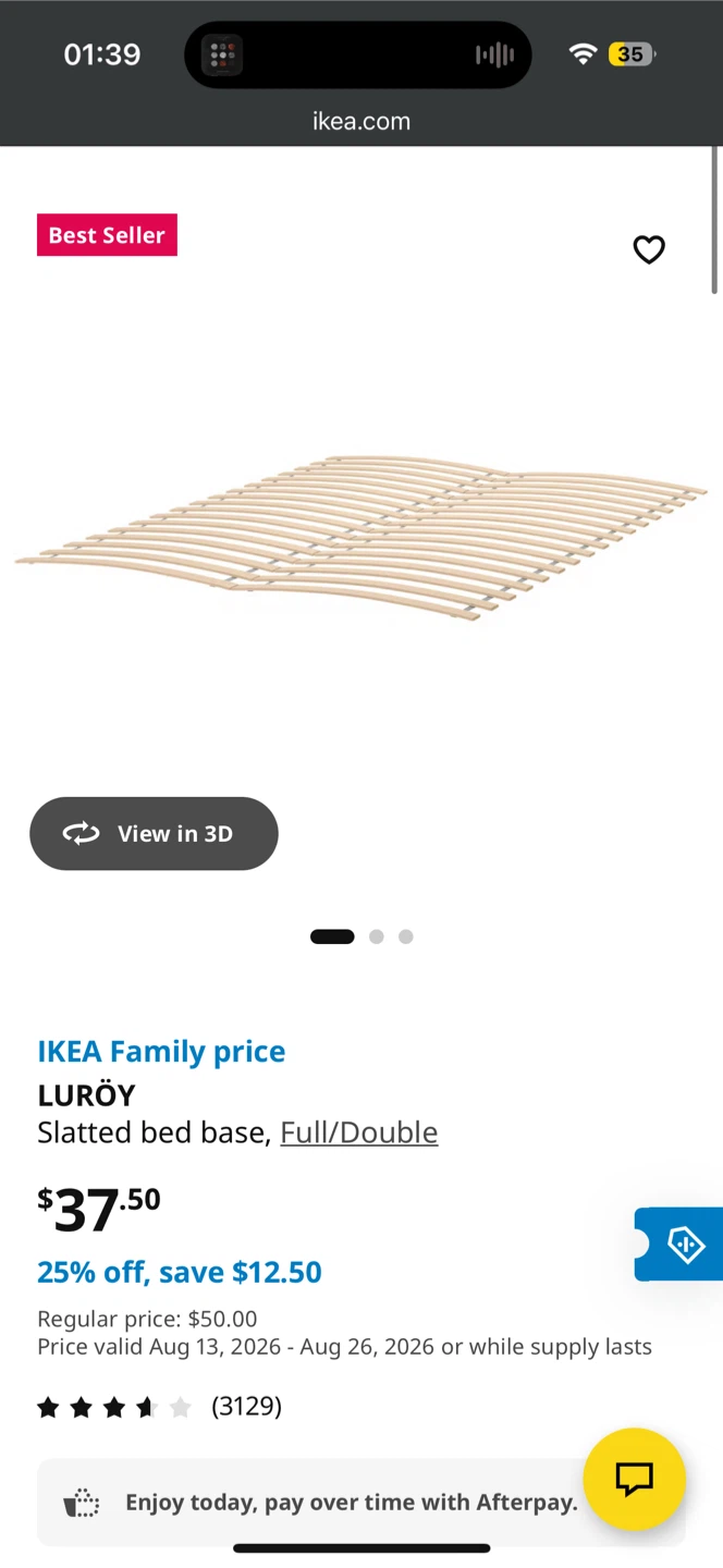 IKEA NEIDEN Bed Frame Bed Frame - Pine - photo 3