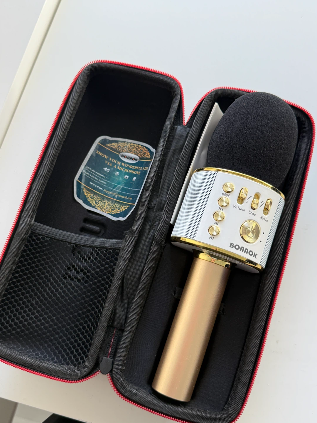 BONOK Portable Karaoke Microphone with Case - photo 2