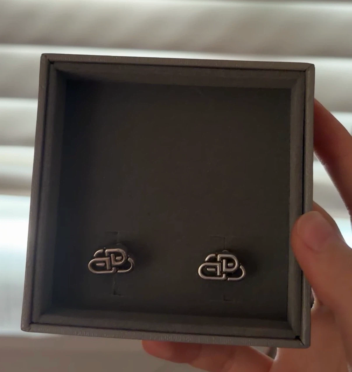 Balenciaga BB Logo Earrings