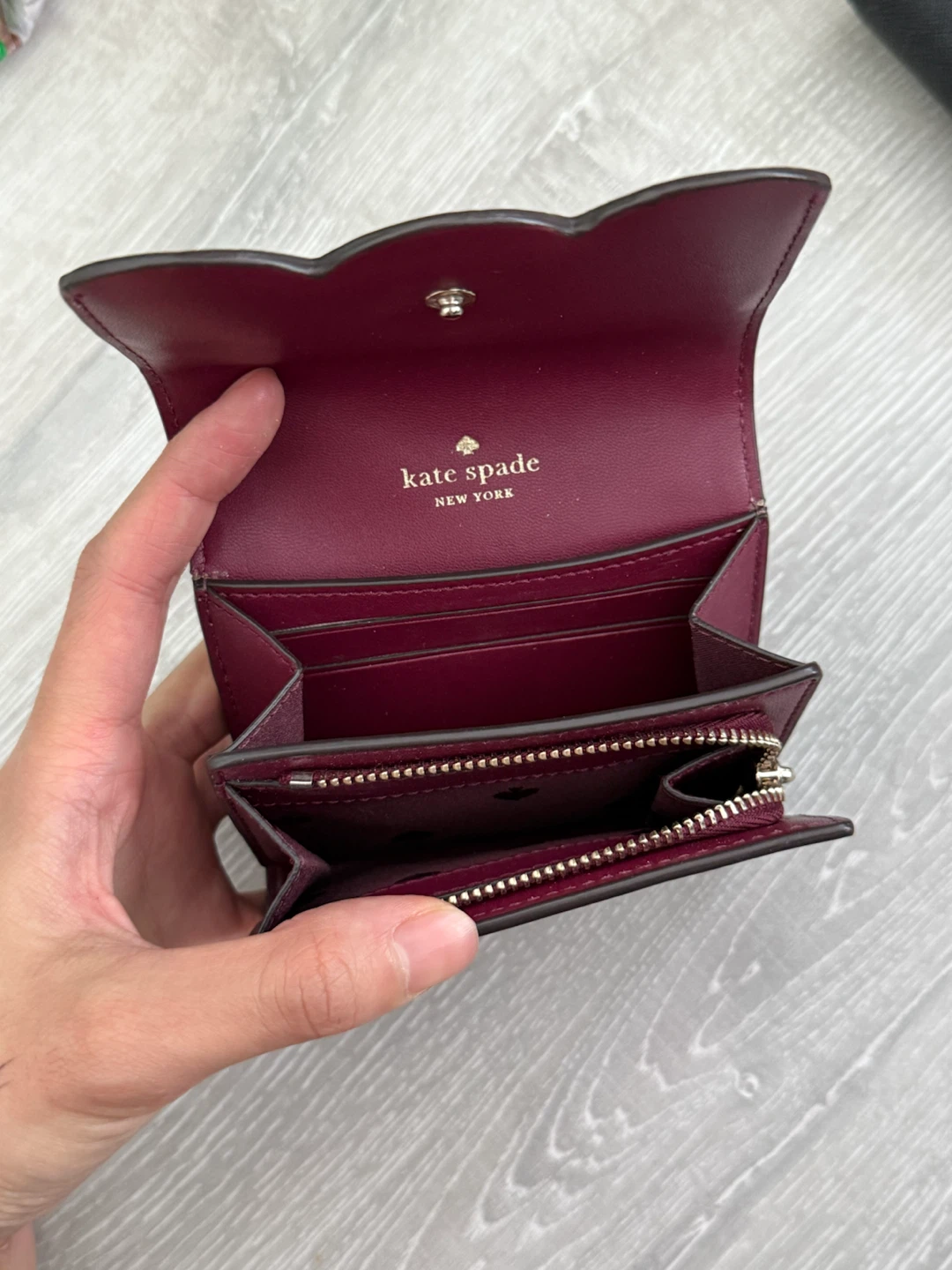 Kate Spade Pink Scallop Tri-Fold Wallet - photo 2