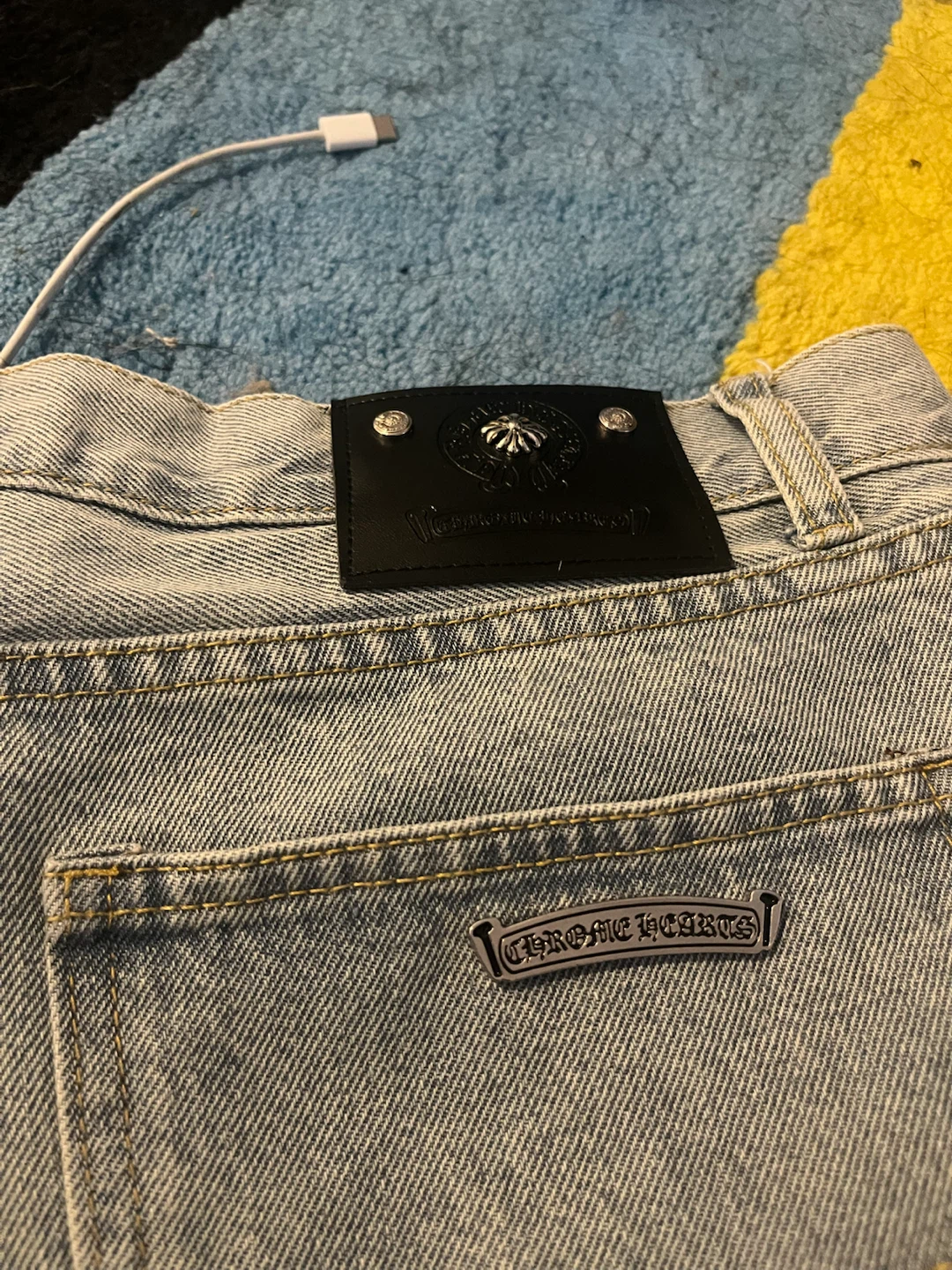Chrome Hearts Denim Shorts - Size 34 - photo 2