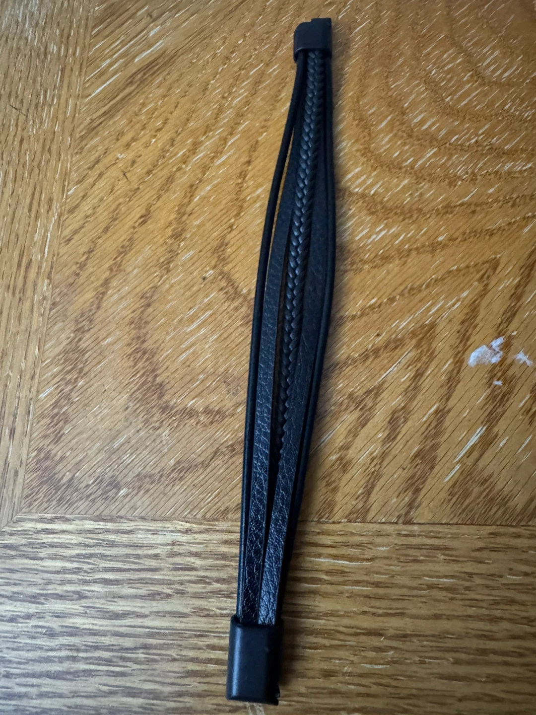 2 Braided Leather Straps (1 Black, 1 Brown)