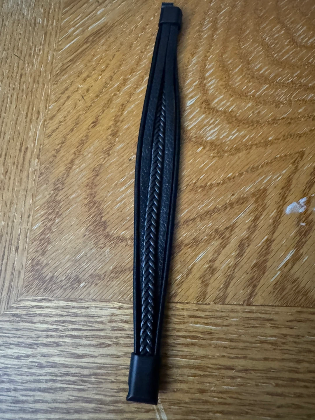 2 Braided Leather Straps (1 Black, 1 Brown) - photo 2