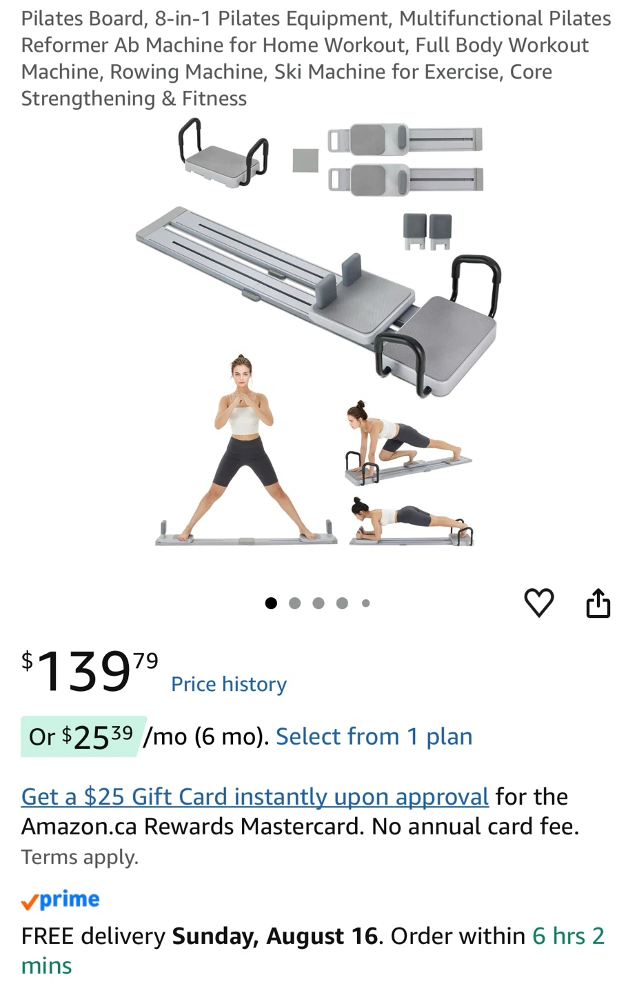 8-in-1 Pilates Reformer Board