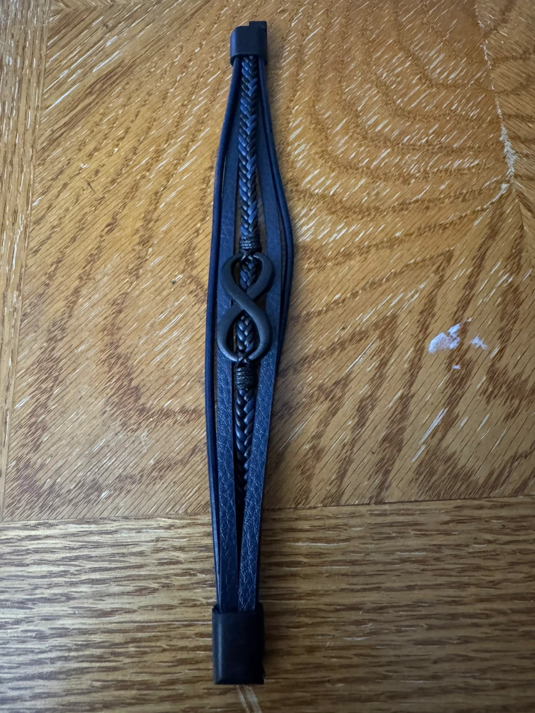 Leather Bracelet with Infinity Symbol Clasp - photo 2