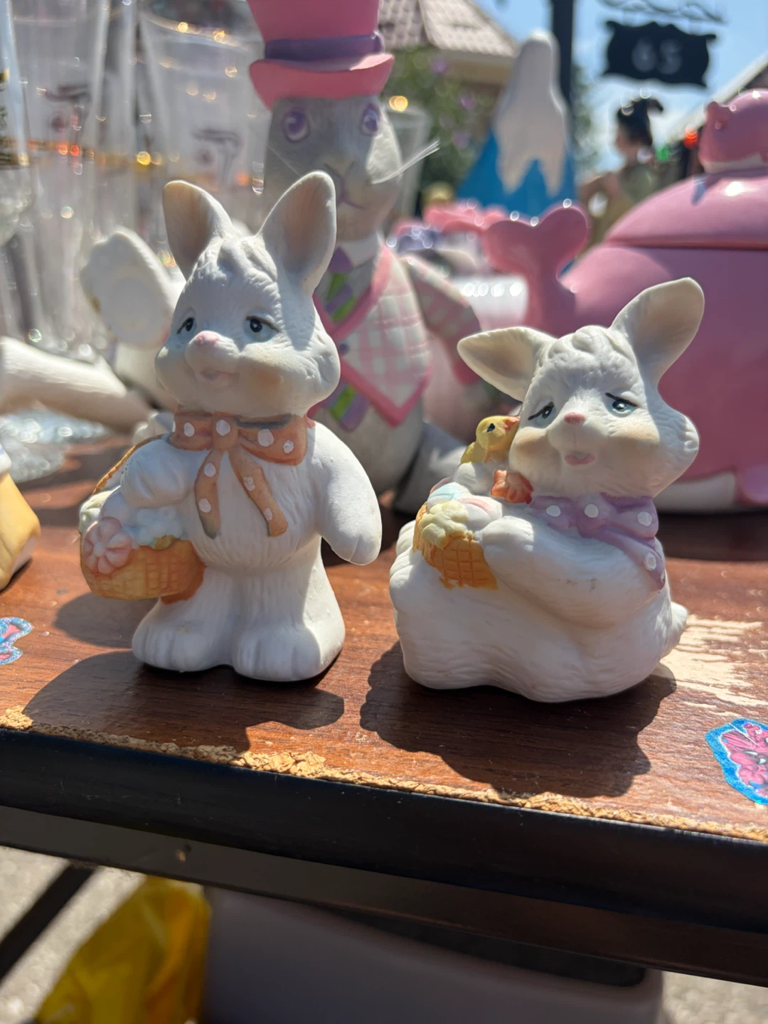 Ceramic Easter Bunny Figurines