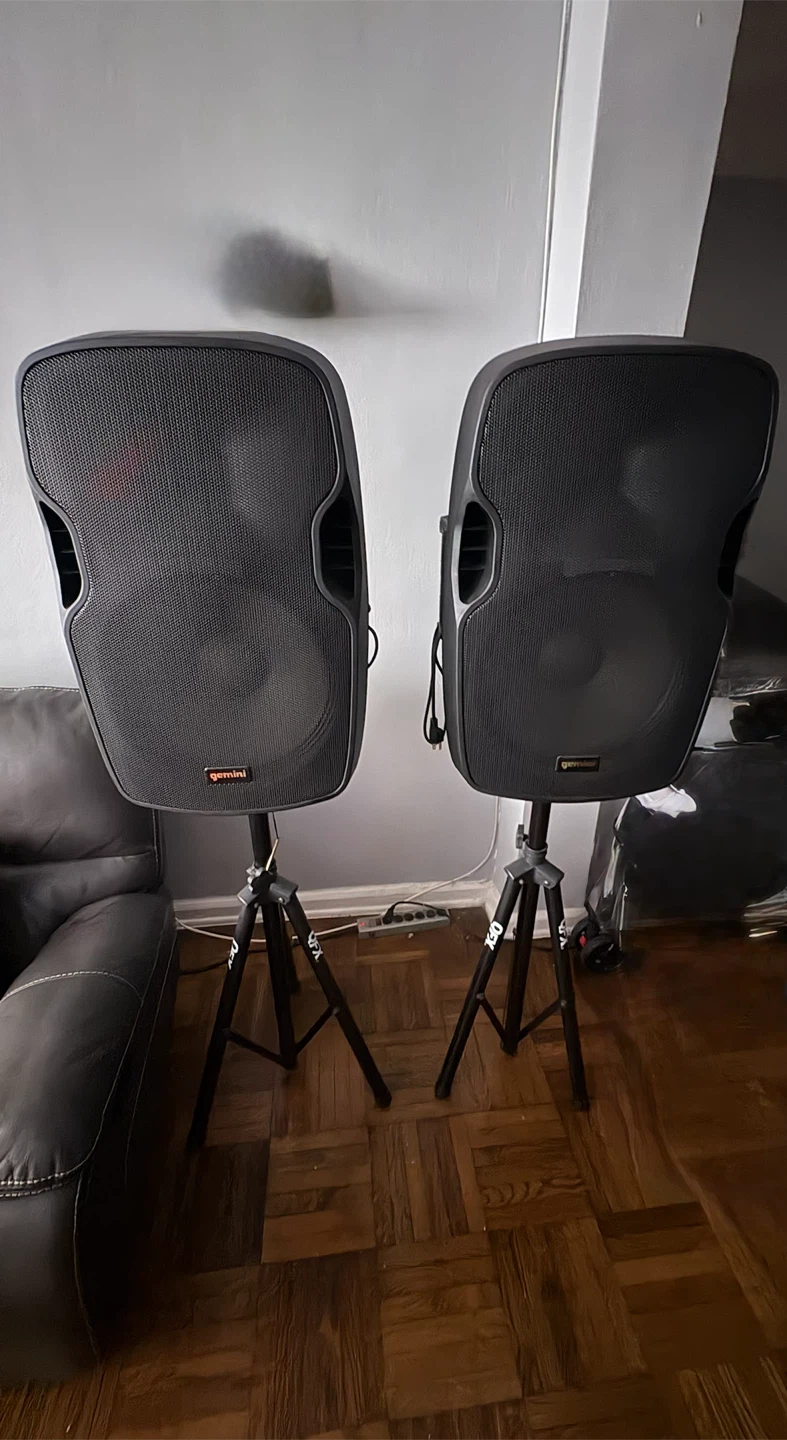 Gemini PA Speakers with Stands