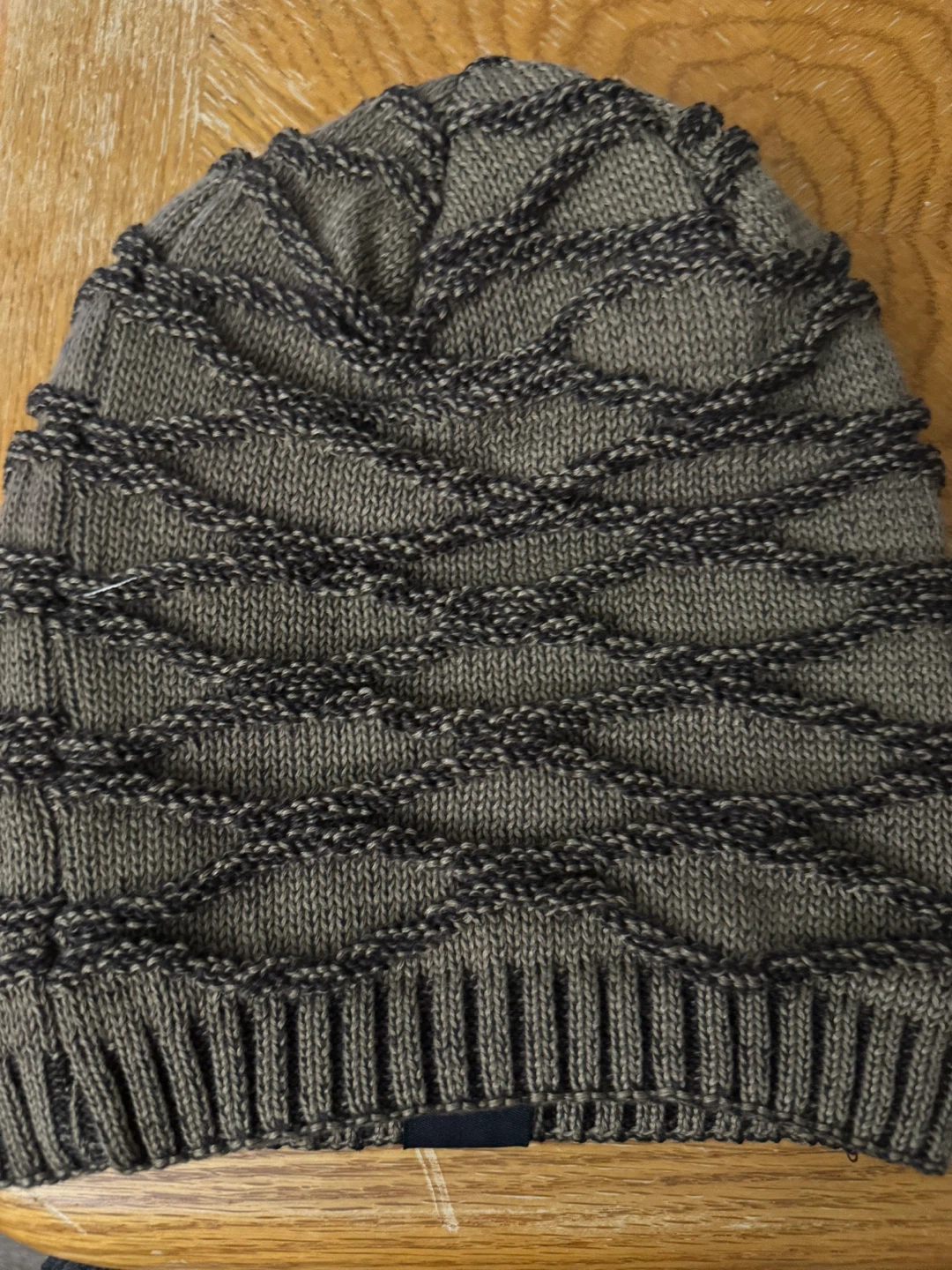 Brown Knit Beanie with Star Patch - photo 3