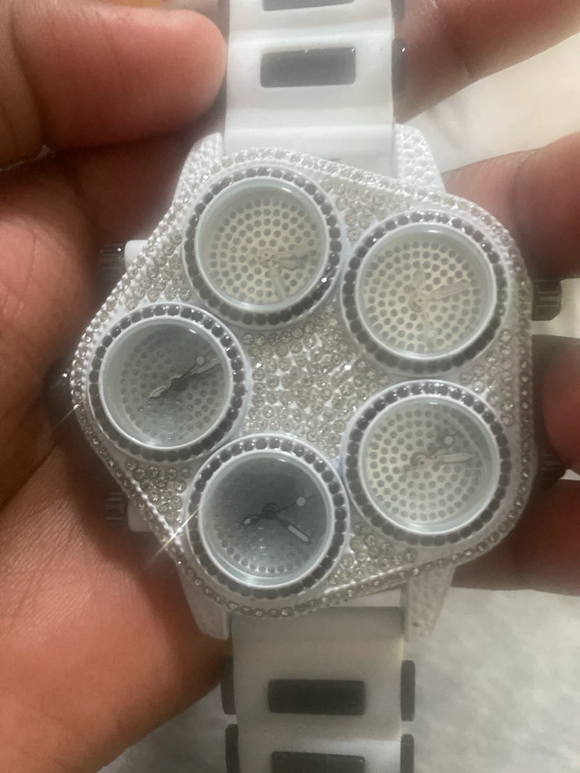 White and Silver Multi-Dial Watch