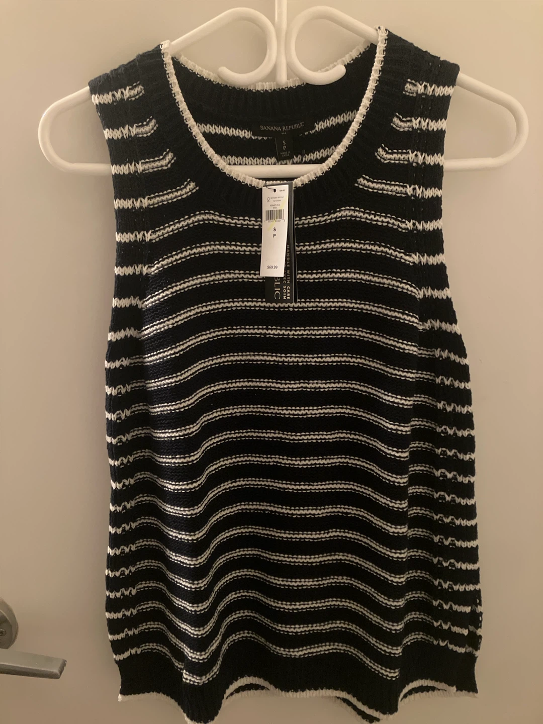 Banana Republic Striped Sleeveless Sweater - Size S