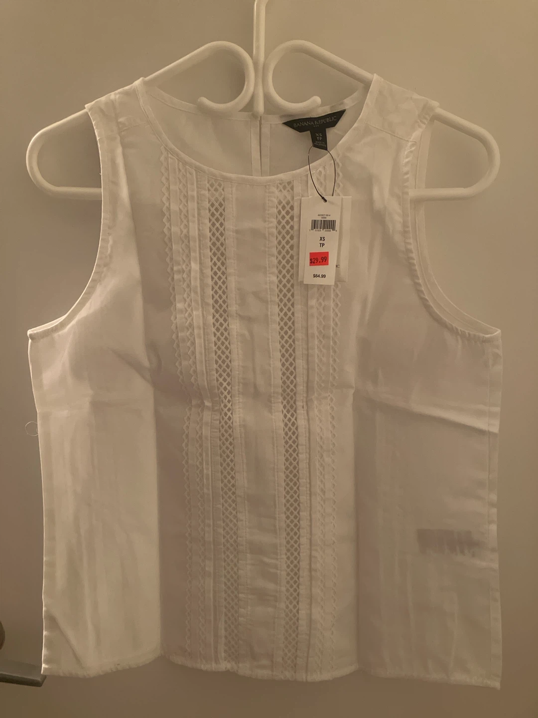 Banana Republic White Sleeveless Top