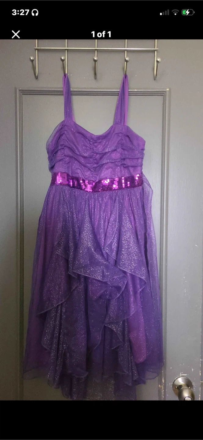 Purple Sparkly Tulle Dress with Sequins