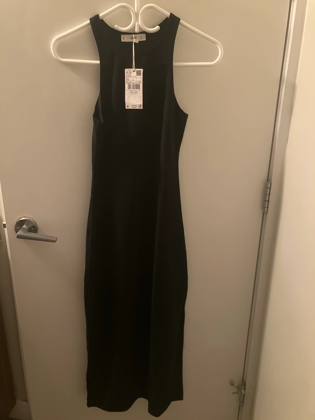 Mango Black Sleeveless Midi Dress