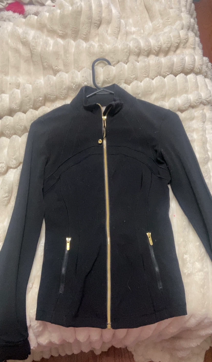 Black Lululemon Jacket with Gold Zipper
