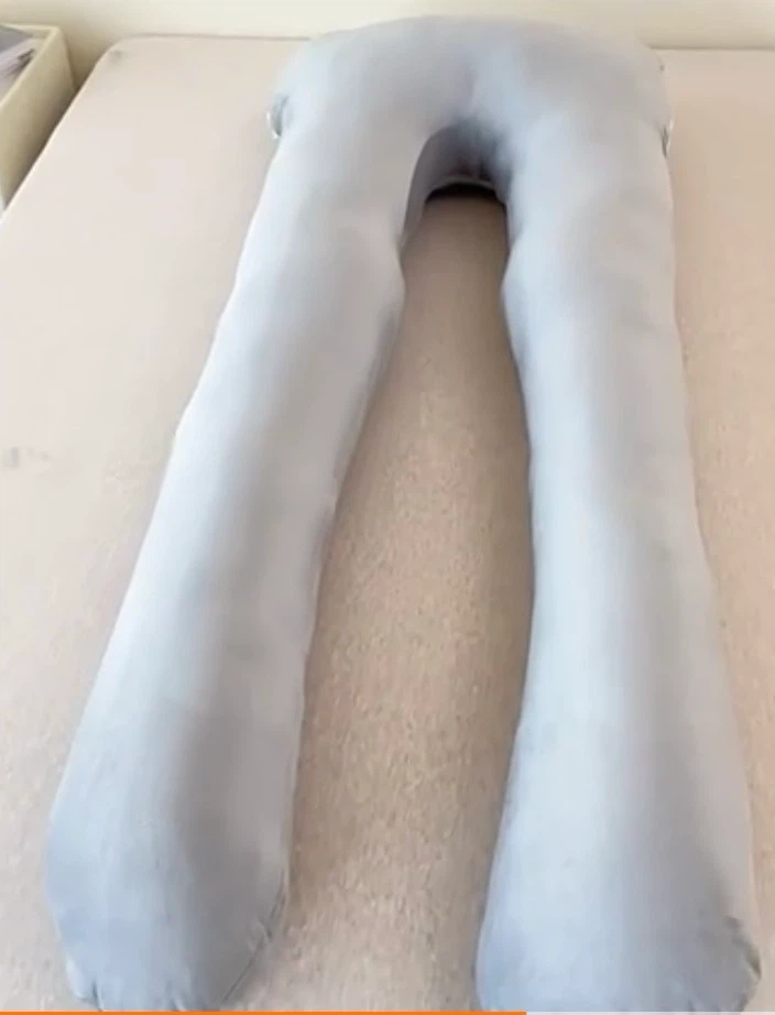 Light Blue U-Shaped Maternity Pillow