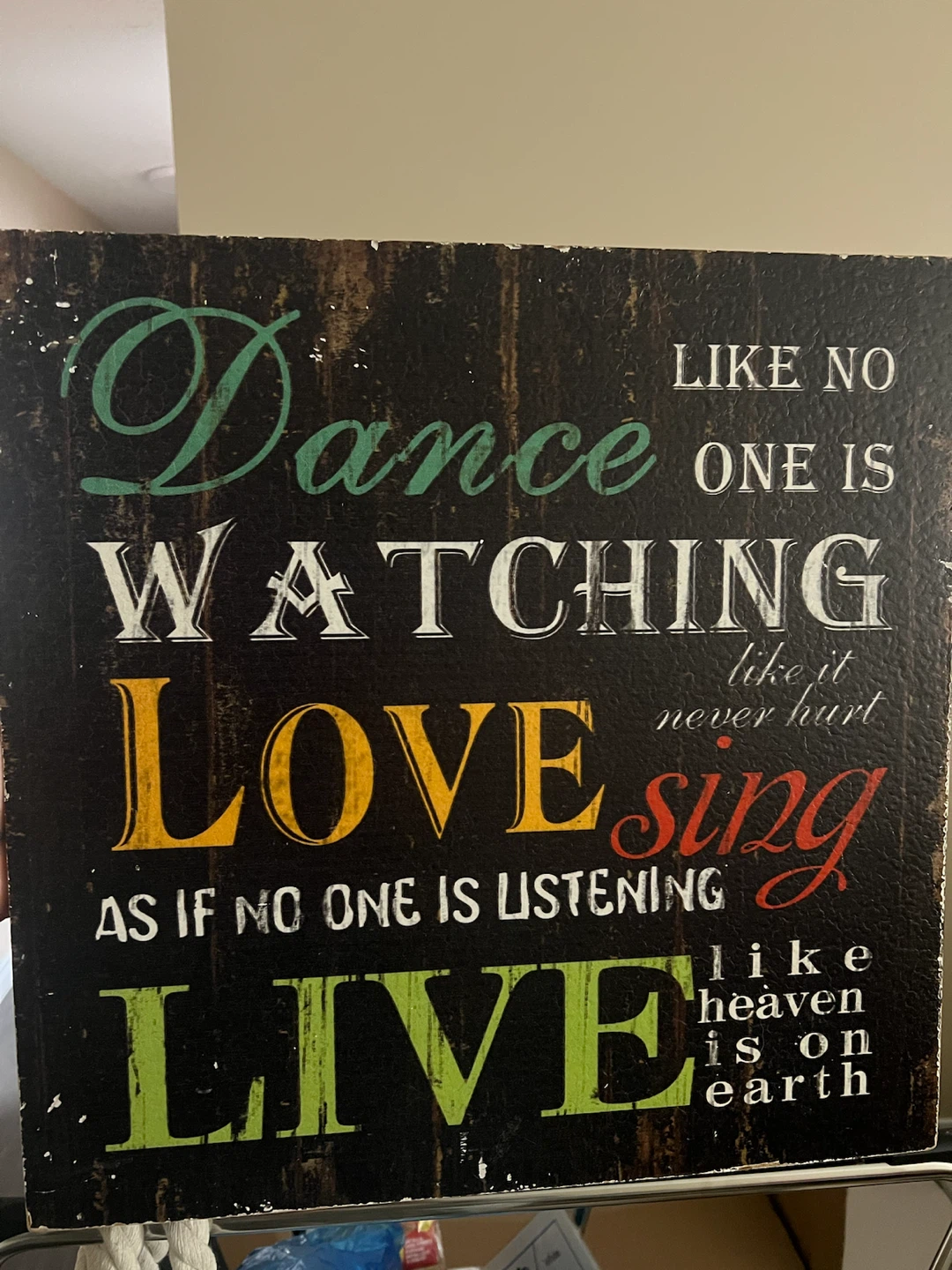 Inspirational Wall Art - Dance, Love, Sing