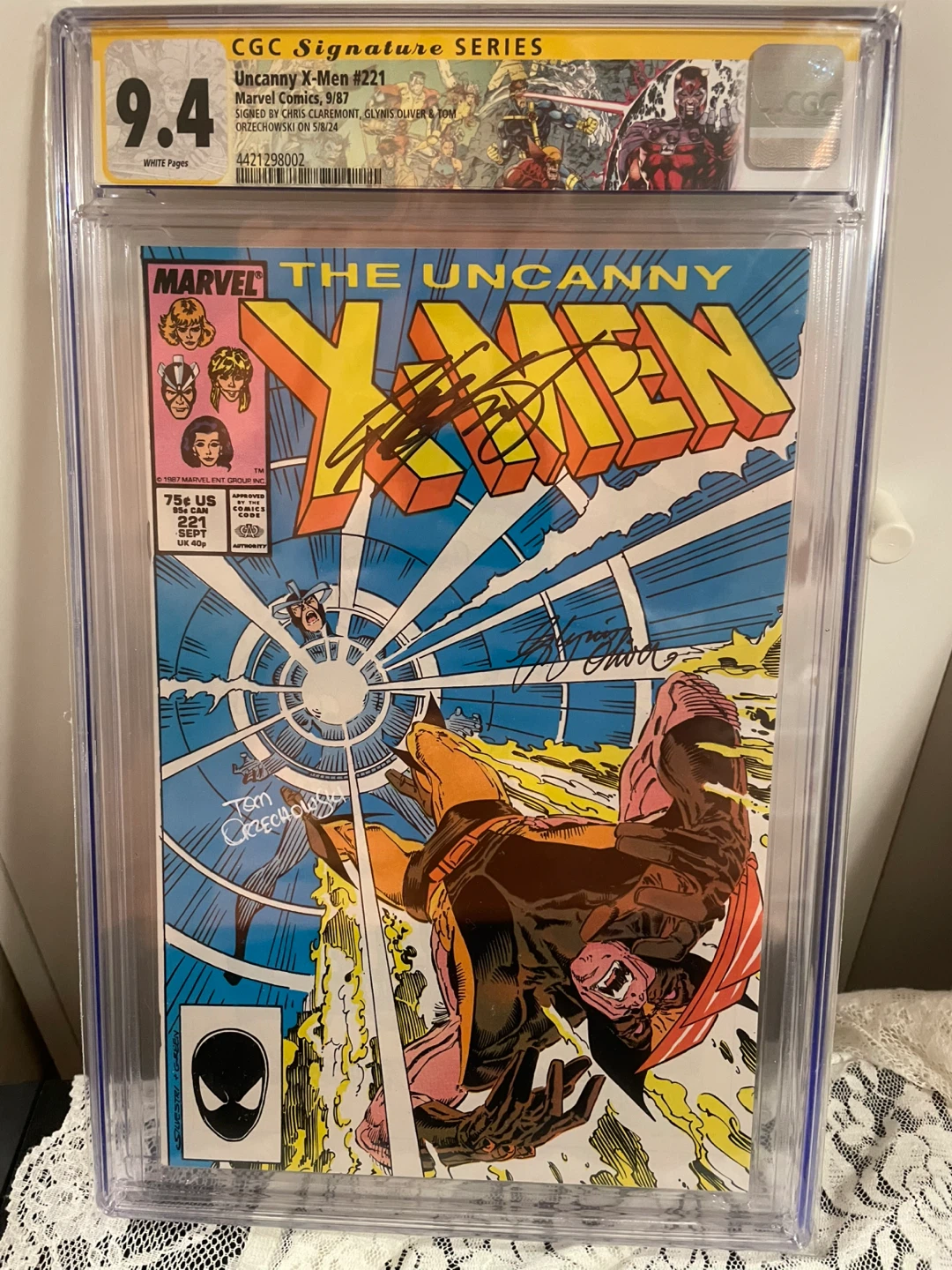 Uncanny X-Men #221 CGC 9.4 Triple signature