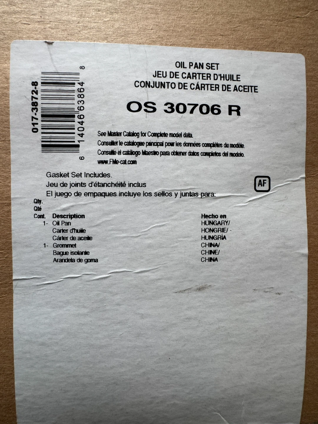 Fel-Pro Oil Pan Gasket Set OS30706R - photo 2