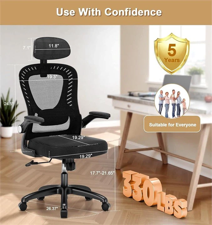 Ergonomic Mesh Office Chair with Headrest
