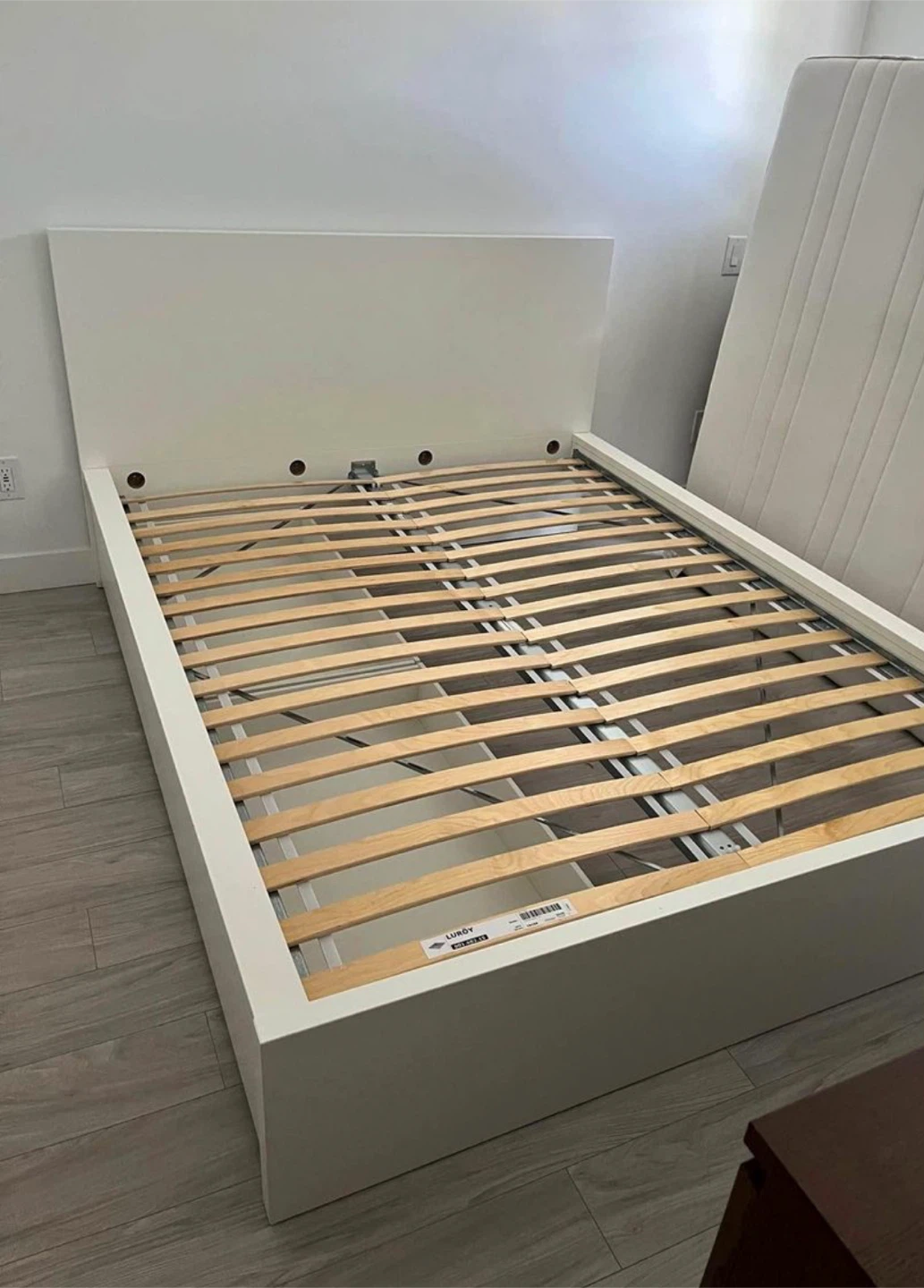 IKEA White Queen Size Malm bed frame + 2 Storage Drawers