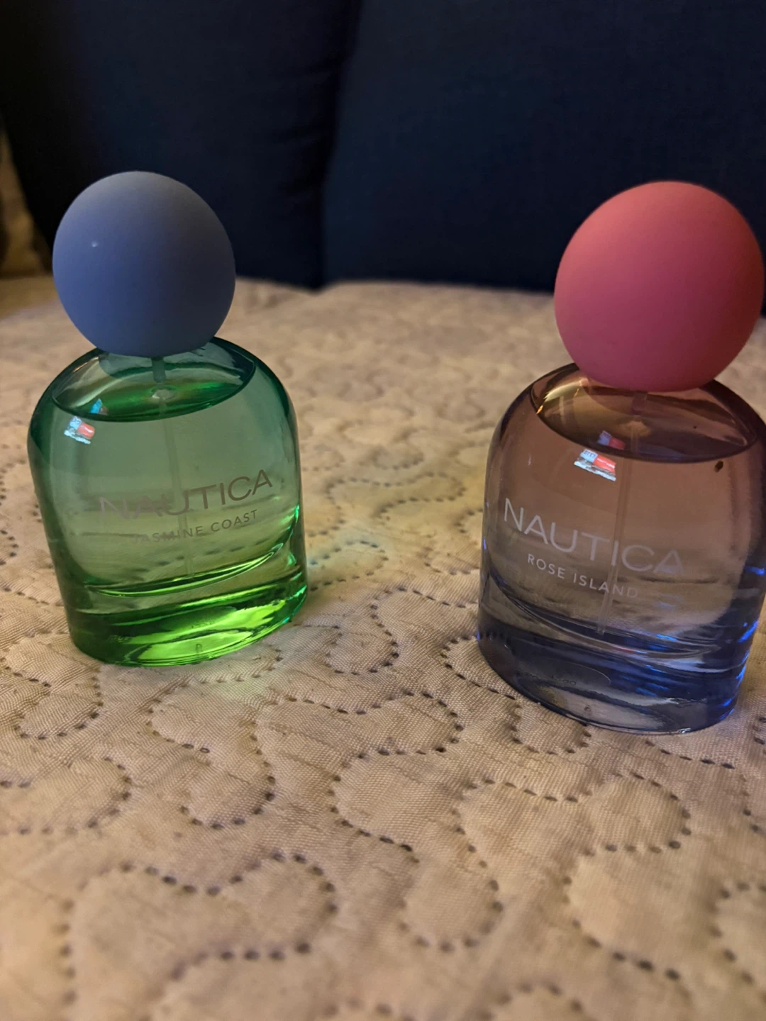 Never Used: Nautica Jasmine Coast & Rose Island Perfume Bottles