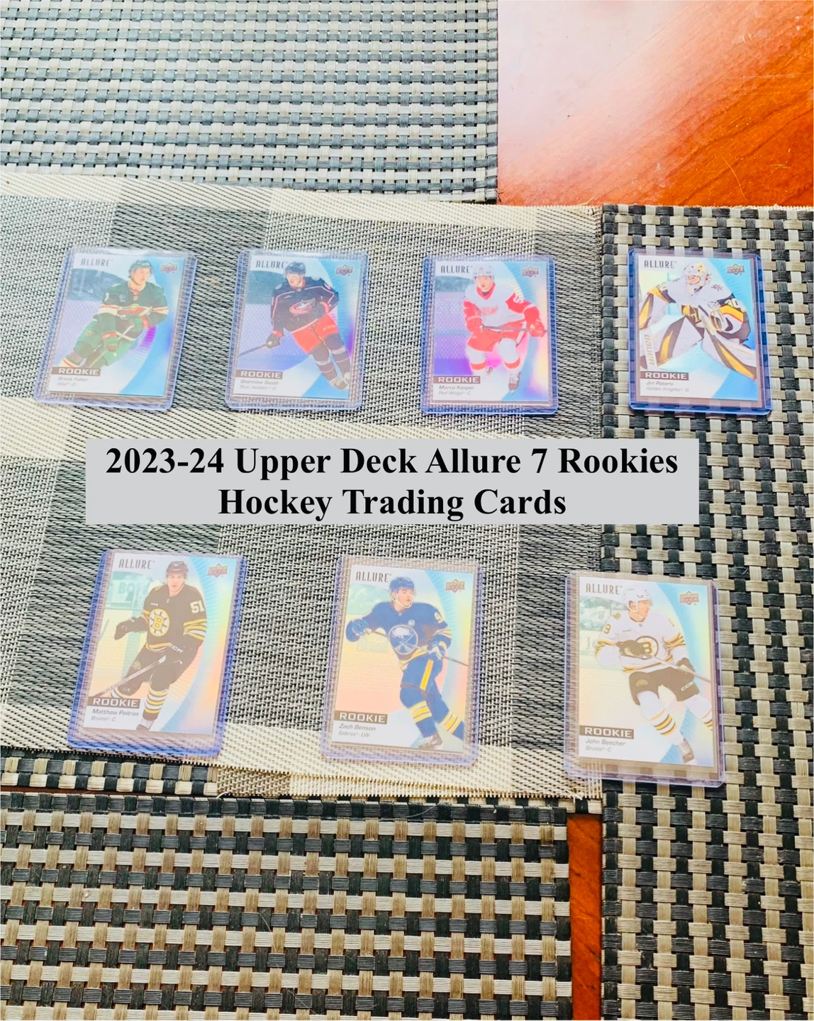 7 Rookies 2023-24 Upper Deck Allure Hockey Trading Cards