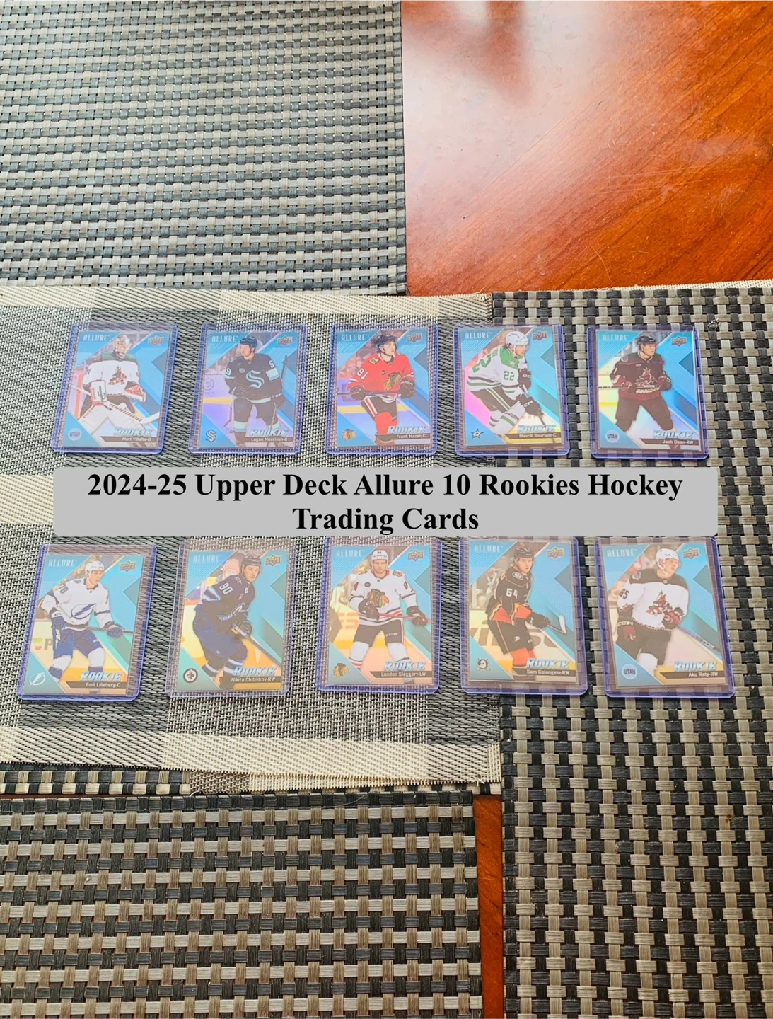 10 Allure Rookies Hockey Trading Cards 2024-25 Upper Deck