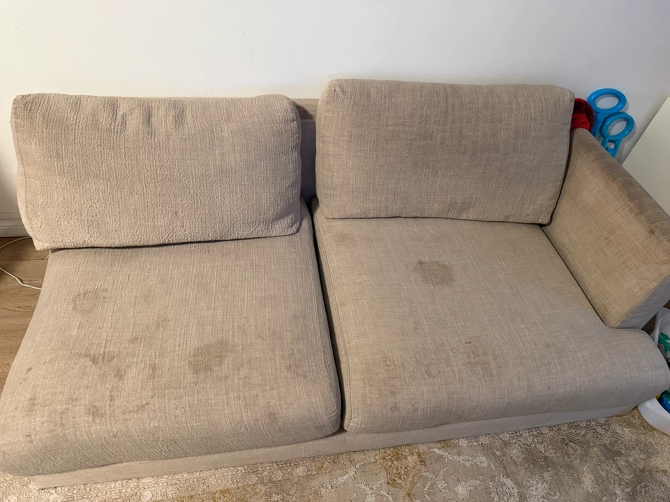 Beige Loveseat Sofa - photo 3