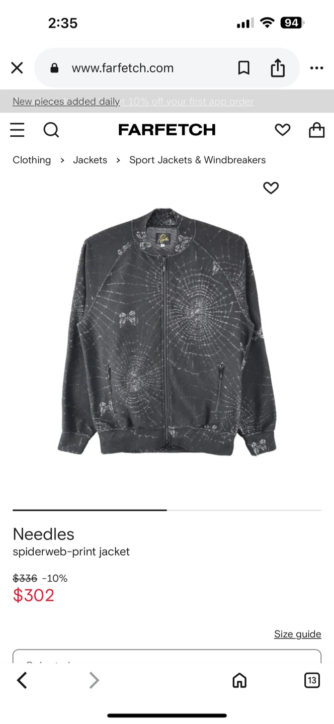Needles Spiderweb-Print Jacket - photo 3