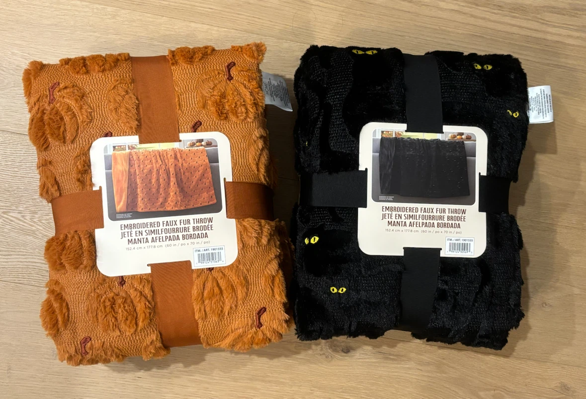 VIRAL TIK TOK COSTCO FAUX FUR HALLOWEEN FALL THROWS (2 PCs)
