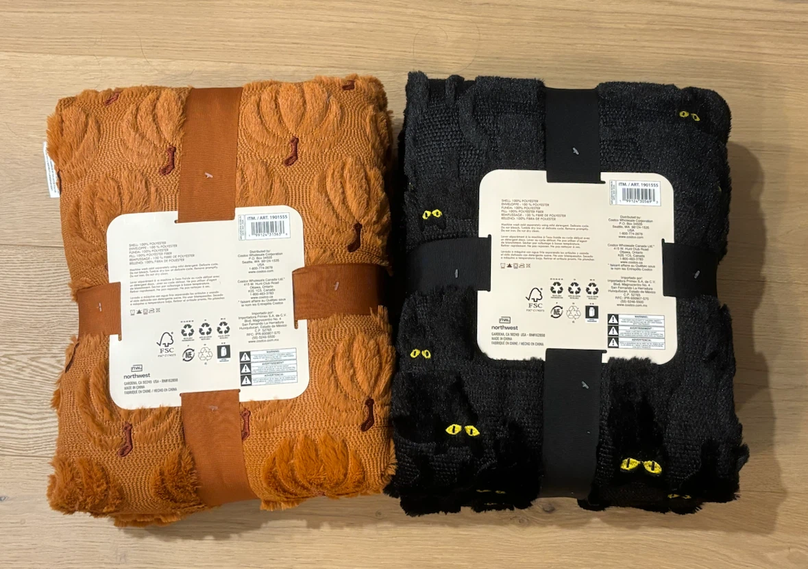 VIRAL TIK TOK COSTCO FAUX FUR HALLOWEEN FALL THROWS (2 PCs) - photo 2
