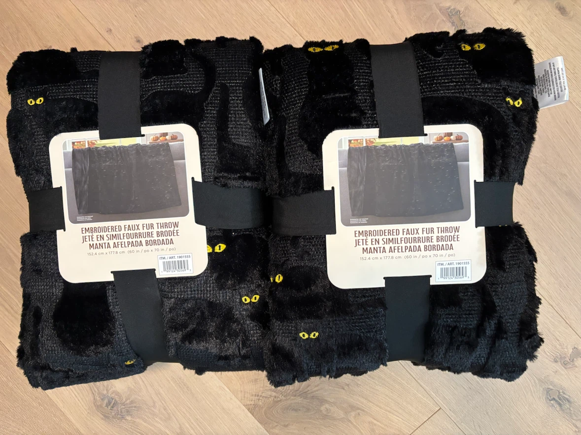 VIRAL TIK TOK COSTCO FAUX FUR HALLOWEEN FALL THROWS (Set of 2)