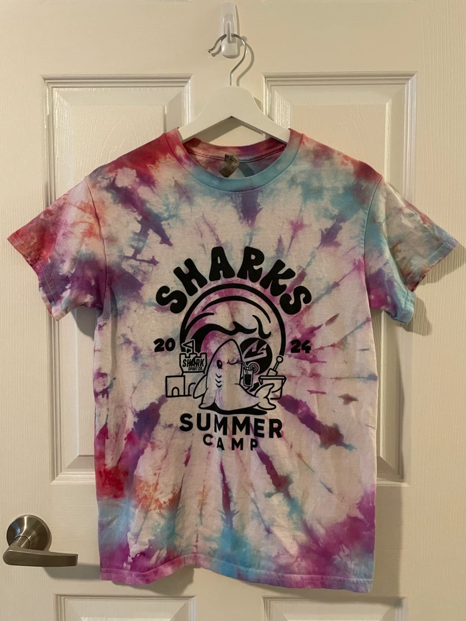 SHARKS Summer Camp 2024 Tie-Dye T-Shirt (pre-loved)