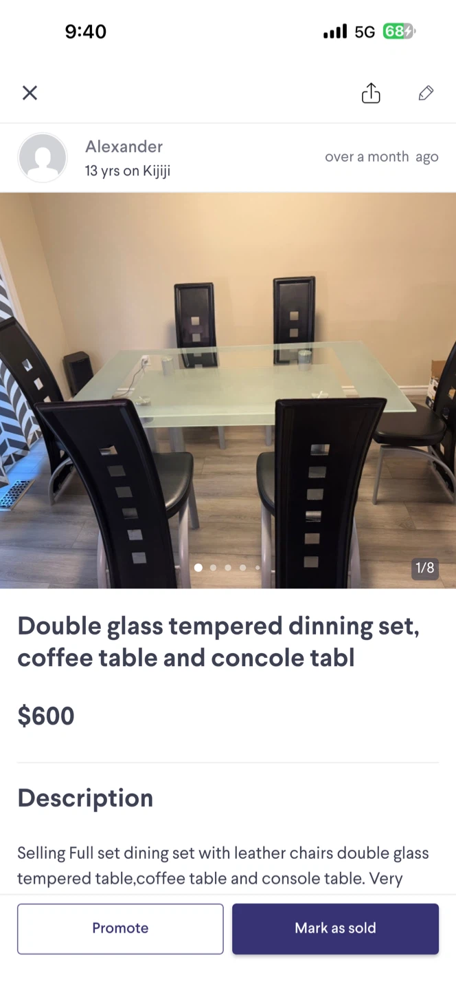 Tempered Glass coffee table or full set set - photo 5