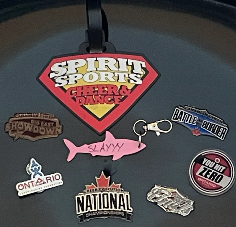 Cheerleading Pins and Keychain Collection