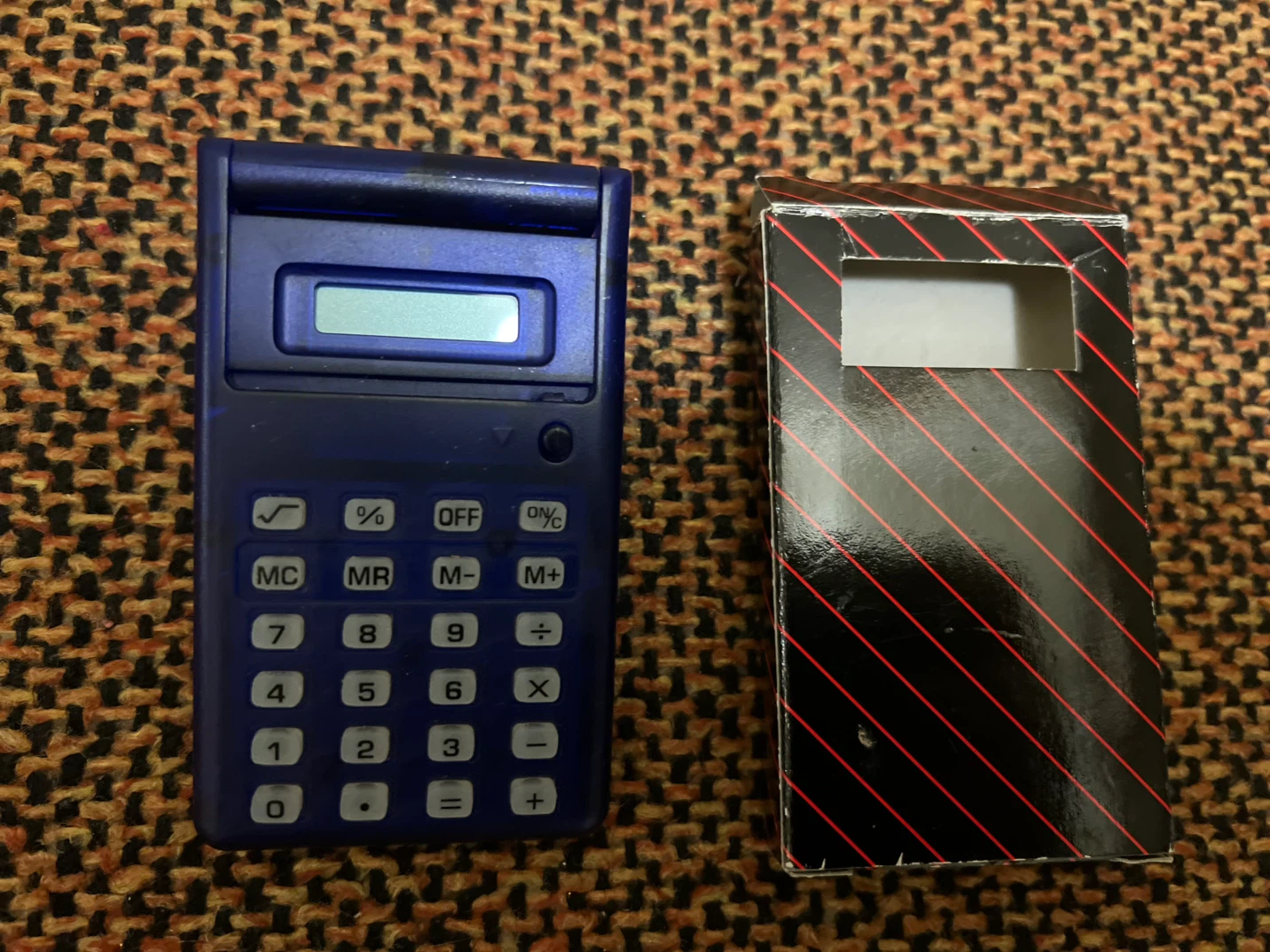 New-Blue Pocket Calculator with Box