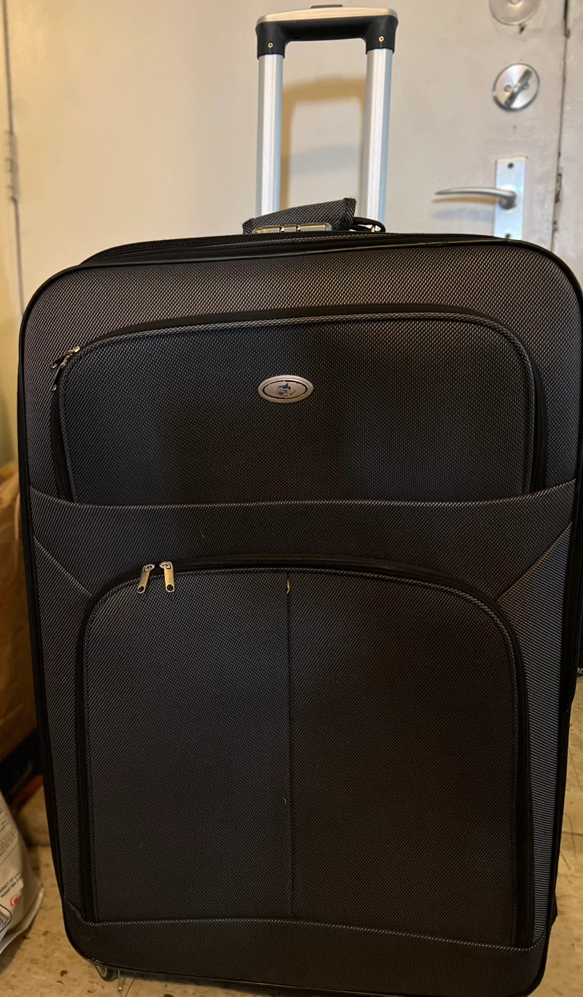 Grey Rolling Check-in Suitcase