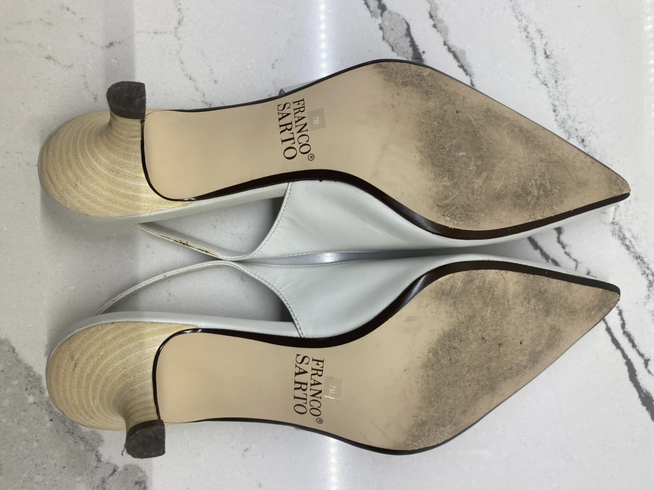 Franco Sarto White Slingback Heels - photo 5