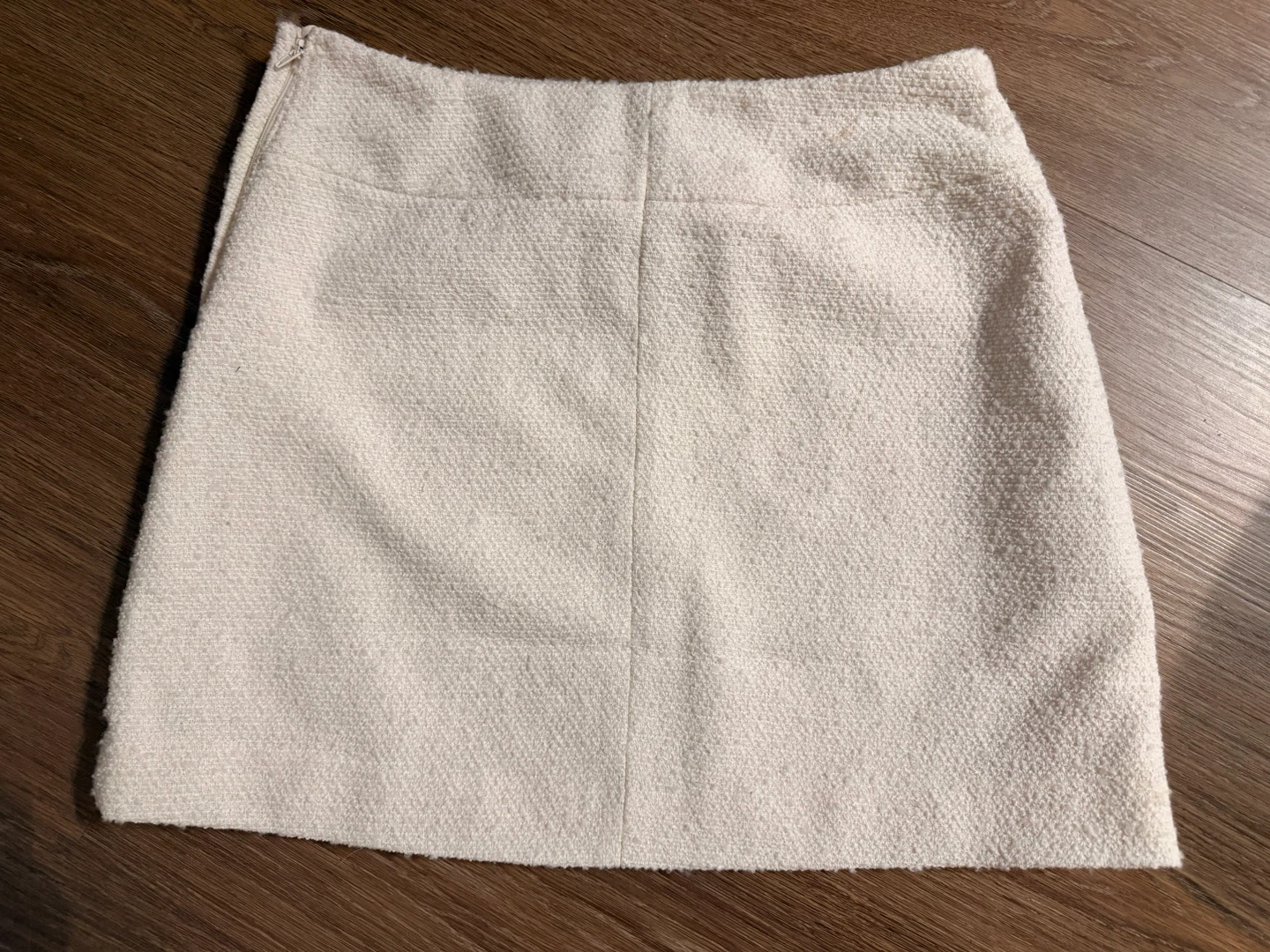 H&M White Tweed Mini Skirt Size 6 - photo 2