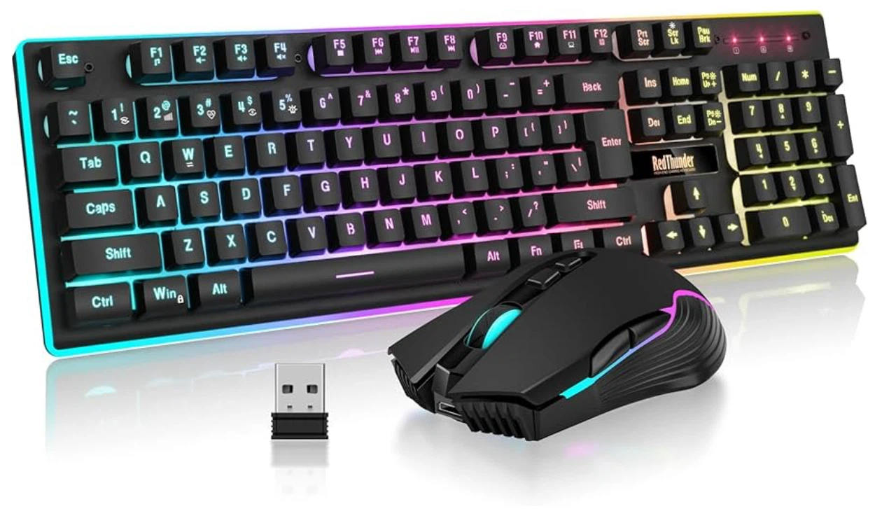 RedThunder Wireless Gaming Keyboard and Mouse Combo